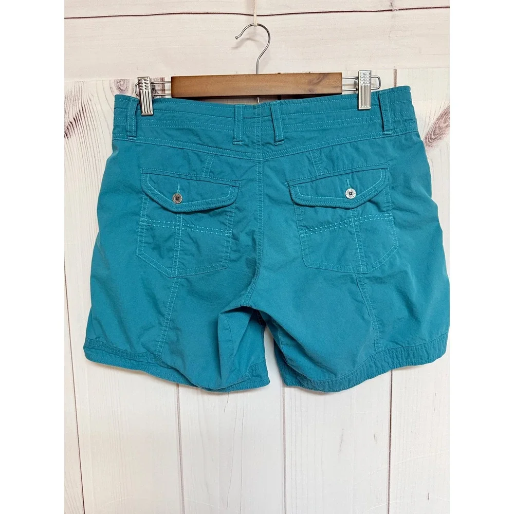 KÜHL Women's Kontra Shorts 8 Teal‎ Blue Hiking Outdoor EUC